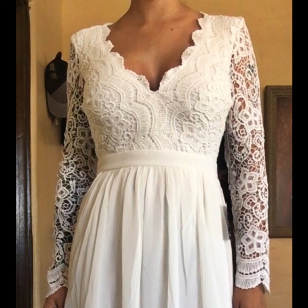 Long sleeve lace dress. Worn once.